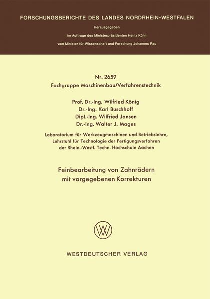 Produktbild: Feinbearbeitung von Zahnr&auml;dern mit vorgegebenen Korrekturen