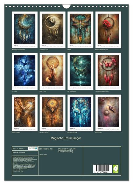 Produktbild: Magische Traumf&auml;nger (Wandkalender 2026 DIN A3 hoch), CALVENDO Monatskalender