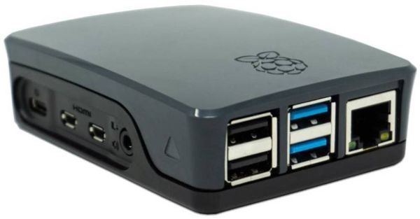 Raspberry Pi® SBC-Gehäuse Geeignet für: 4 B Schwarz