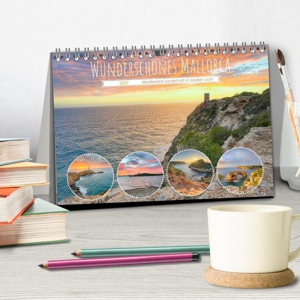 Produktbild: Wundersch&ouml;nes Mallorca (Tischkalender 2027 DIN A5 quer), CALVENDO Monatskalender