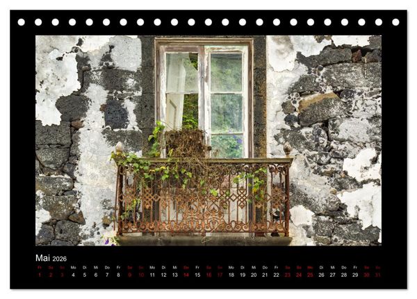 Produktbild: Morbider Charme - Vergessene Orte auf den Azoren - (Tischkalender 2026 DIN A5 quer), CALVENDO Monatskalender