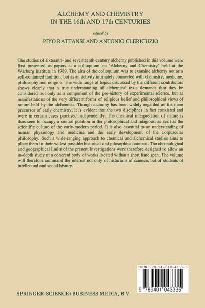 Produktbild: Alchemy and Chemistry in the 16th and 17th Centuries