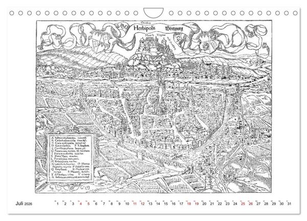Produktbild: W&uuml;rzburg in alten Bildern (Wandkalender 2026 DIN A4 quer), CALVENDO Monatskalender