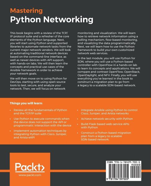 Produktbild: Mastering Python Networking