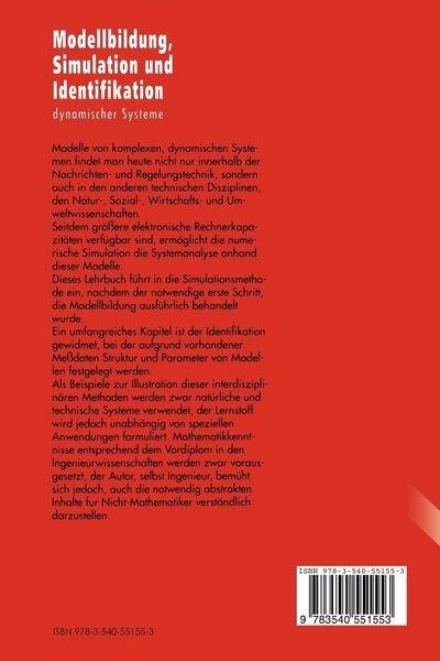 Produktbild: Modellbildung, Simulation und Identifikation dynamischer Systeme