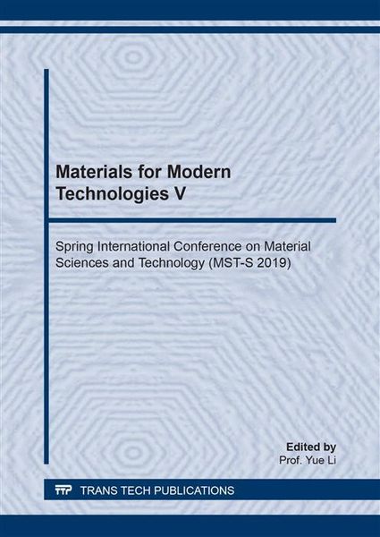 Produktbild: Materials for Modern Technologies V
