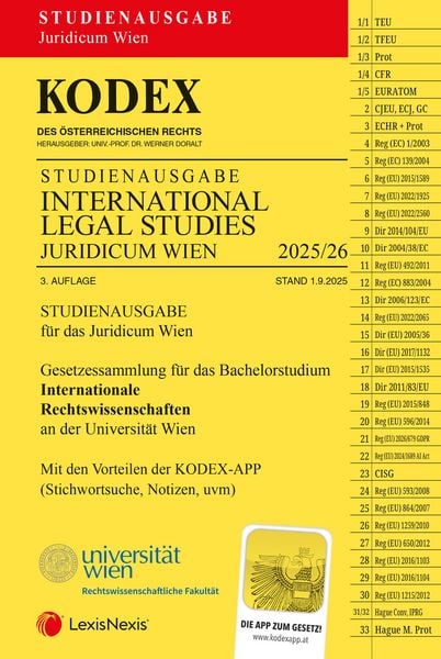 Produktbild: Kodex International Legal Studies (iREWI) 2025/26