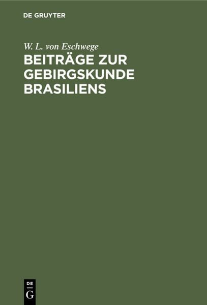 Produktbild: Beitr&auml;ge zur Gebirgskunde Brasiliens