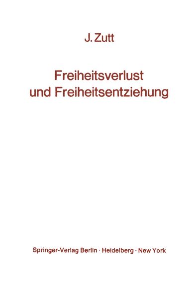 Produktbild: Freiheitsverlust und Freiheitsentziehung