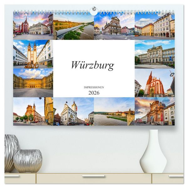 Produktbild: W&uuml;rzburg Impressionen (hochwertiger Premium Wandkalender 2026 DIN A2 quer), Kunstdruck in Hochglanz