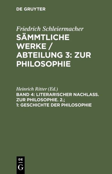 Produktbild: 1. Geschichte der Philosophie