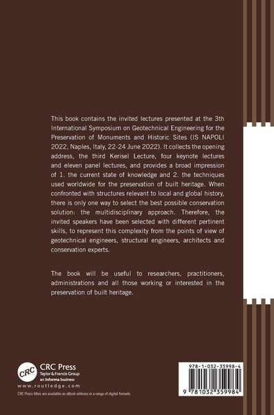 Produktbild: Geotechnical Engineering for the Preservation of Monuments and Historic Sites III