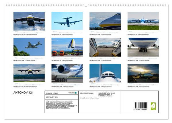 Produktbild: ANTONOV 124 (Wandkalender 2026 DIN A2 quer), CALVENDO Monatskalender