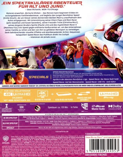 Produktbild: Speed Racer - Steelbook (4K Ultra HD+Blu-ray)