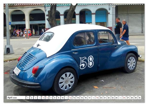 Produktbild: RENAULT 4CV - Frankreichs K&auml;fer auf Kuba (Wandkalender 2026 DIN A2 quer), CALVENDO Monatskalender