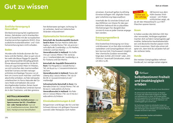 MARCO POLO Camper Guide Toskana, Umbrien & Marken