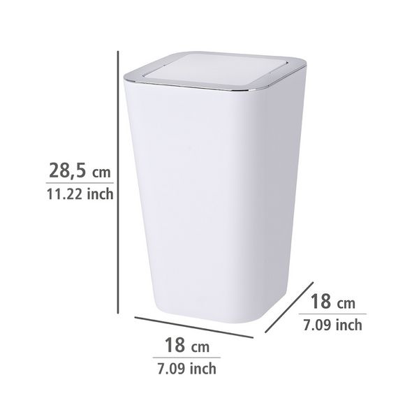 Produktbild: Schwingdeckeleimer Mod. Candy White 2er Set, je 6 Liter