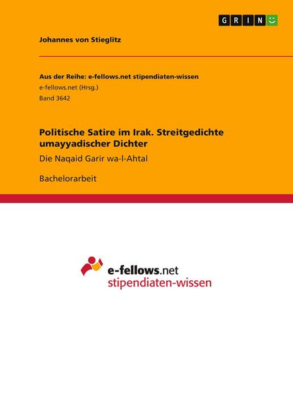Produktbild: Politische Satire im Irak. Streitgedichte umayyadischer Dichter