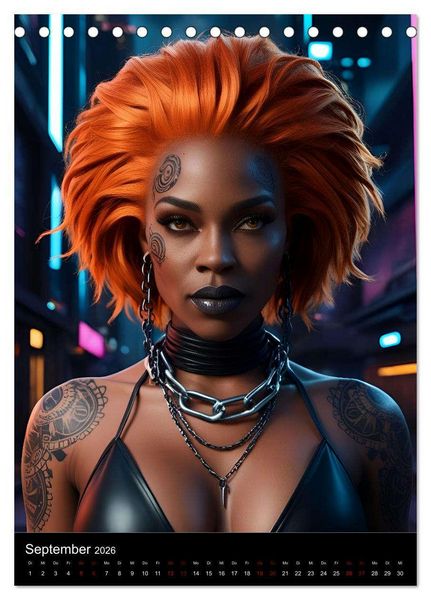 Produktbild: Die Hexen von Cyberpunk City (Tischkalender 2026 DIN A5 hoch), CALVENDO Monatskalender