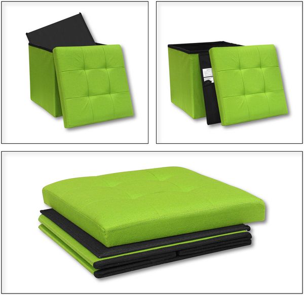 Produktbild: Stoff Sitztruhe Sitzbank Truhe Box Hocker Boxas