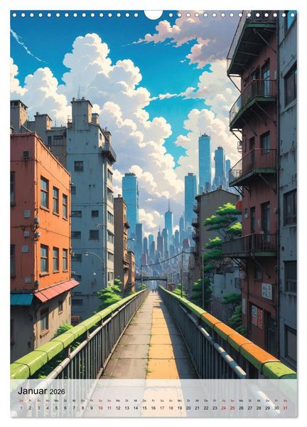 Produktbild: Fantastische Anime Welten (Wandkalender 2026 DIN A3 hoch), CALVENDO Monatskalender