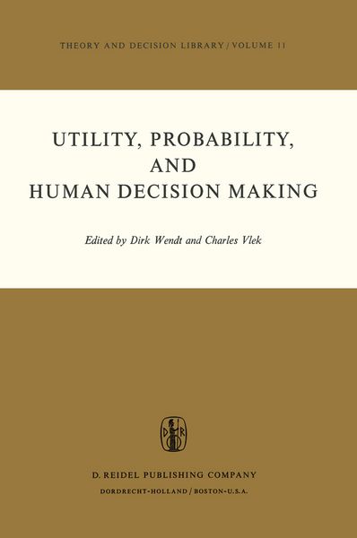 Produktbild: Utility, Probability, and Human Decision Making