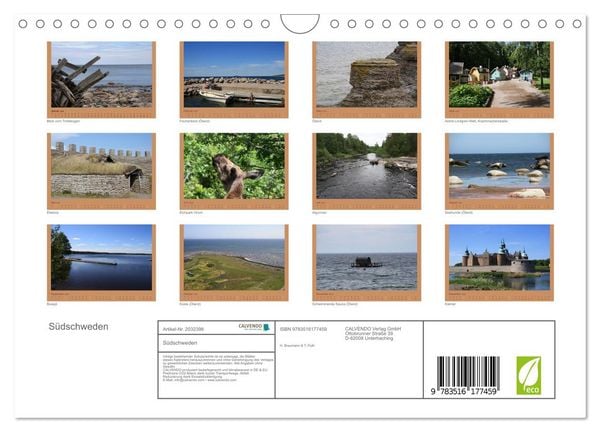 Produktbild: S&uuml;dschweden (Wandkalender 2026 DIN A4 quer), CALVENDO Monatskalender