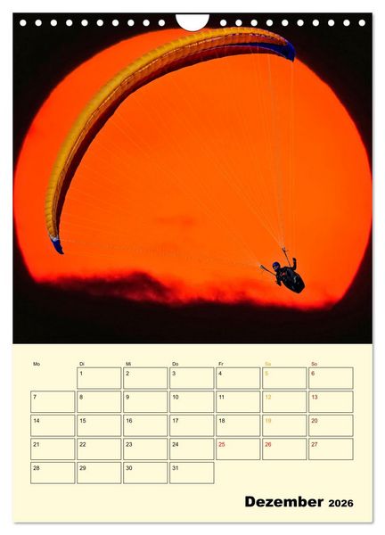Produktbild: Paragliding - extrem aufregend (Wandkalender 2026 DIN A4 hoch), CALVENDO Monatskalender