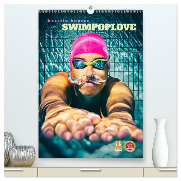 SWIMPOPLOVE (hochwertiger Premium Wandkalender 2024 DIN A2 hoch), Kunstdruck in Hochglanz