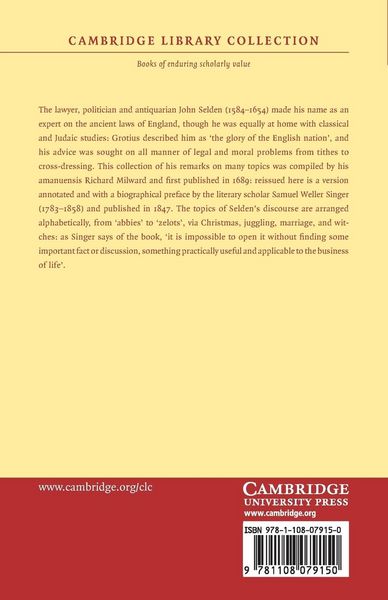 Produktbild: The Table-Talk of John Selden