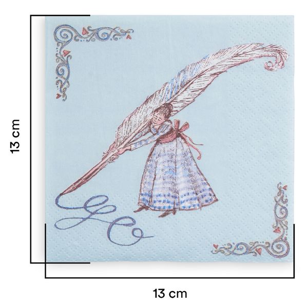 Produktbild: Serviette Herzenspost, 25x25cm