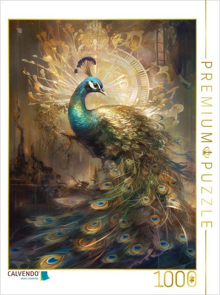 Produktbild: CALVENDO Puzzle Ein Motiv aus dem Kalender Malerische Pfaue | 1000 Teile Lege-Gr&ouml;&szlig;e 64x48cm Foto-Puzzle f&uuml;r gl&uuml;ckliche Stunden