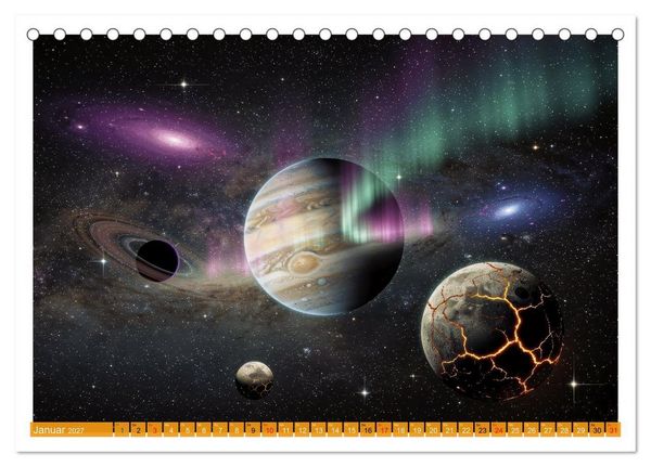 Produktbild: Kosmische Anomalien (Tischkalender 2027 DIN A5 quer), CALVENDO Monatskalender