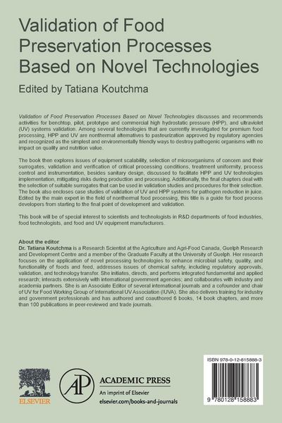 Produktbild: Validation of Food Preservation Processes based on Novel Technologies