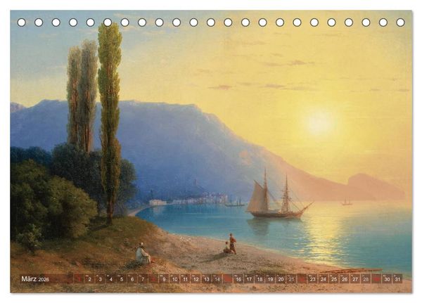 Produktbild: Gemalte Landschaften (Tischkalender 2026 DIN A5 quer), CALVENDO Monatskalender