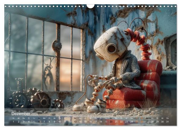 Produktbild: Die Melancholie der kleinen Roboter (Wandkalender 2026 DIN A3 quer), CALVENDO Monatskalender