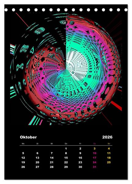Produktbild: Energie-Spiralen 2026 (Tischkalender 2026 DIN A5 hoch), CALVENDO Monatskalender