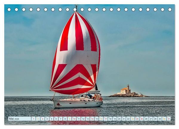 Produktbild: Segeln, Freiheit erleben (Tischkalender 2026 DIN A5 quer), CALVENDO Monatskalender