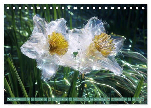 Produktbild: Luminous Garden. Wo Biologie und KI verschmelzen (Tischkalender 2027 DIN A5 quer), CALVENDO Monatskalender
