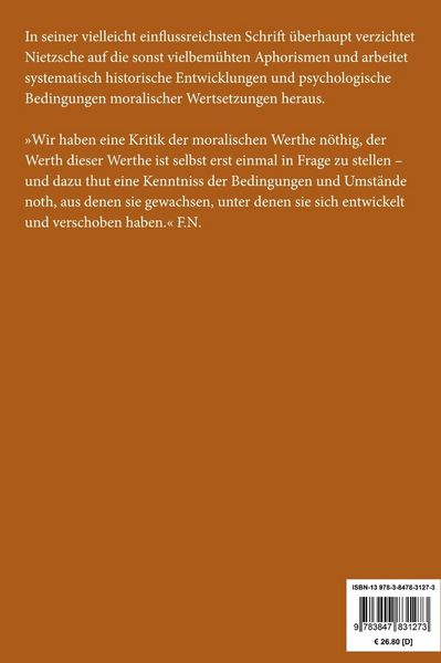 Produktbild: Zur Genealogie der Moral (Gro&szlig;druck)