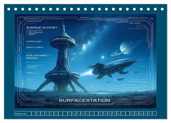 Produktbild: Intelligente Alientechnik (Tischkalender 2026 DIN A5 quer), CALVENDO Monatskalender