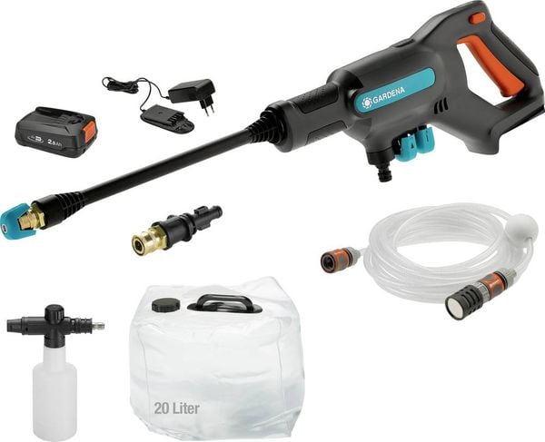 GARDENA GARDENA Akku-Mitteldruckreiniger AquaClean 24/18V P4A Premium Set Mitteldruckreiniger 24 bar