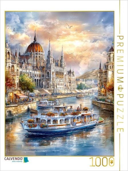 Produktbild: CALVENDO Puzzle Budapest - Parlamentsgeb&auml;ude | 1000 Teile Lege-Gr&ouml;&szlig;e 64x48cm Foto-Puzzle f&uuml;r gl&uuml;ckliche Stunden