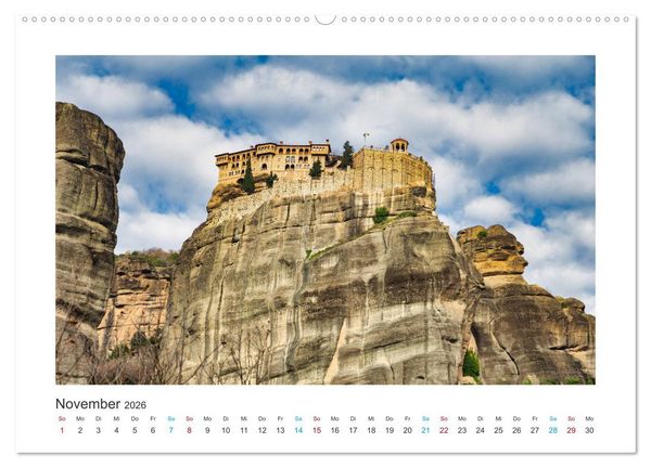 Produktbild: Meteora - Dem Himmel so nah (Wandkalender 2026 DIN A2 quer), CALVENDO Monatskalender