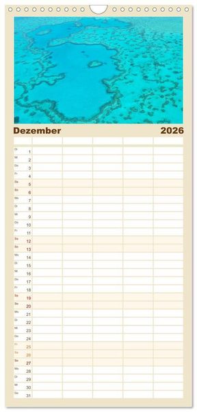 Produktbild: Familienplaner 2026 - Erlebe mit mir das unvergleichliche Australien mit 5 Spalten (Wandkalender, 21 x 45 cm) CALVENDO