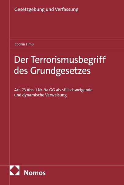 Produktbild: Der Terrorismusbegriff des Grundgesetzes