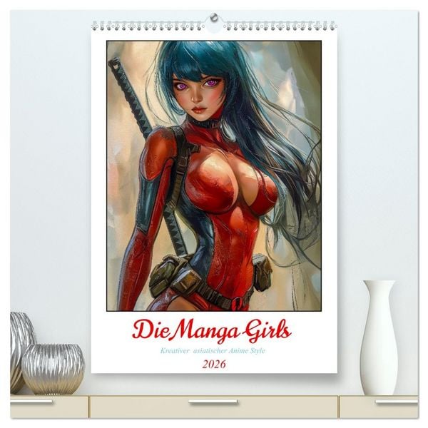 Produktbild: Die Manga Girls (hochwertiger Premium Wandkalender 2026 DIN A2 hoch), Kunstdruck in Hochglanz