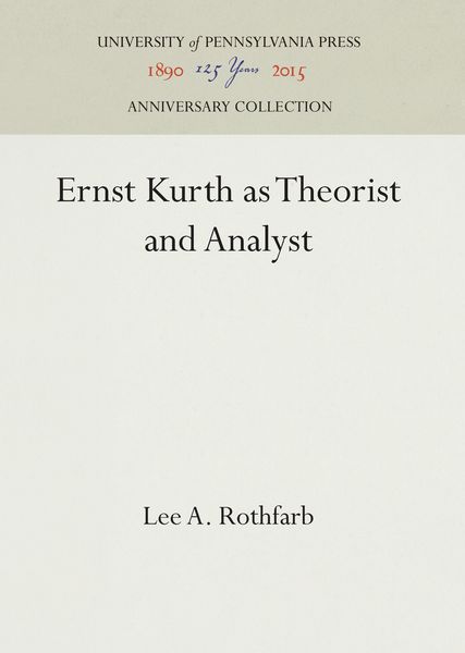 Produktbild: Ernst Kurth as Theorist and Analyst
