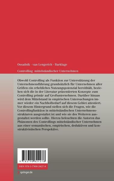 Produktbild: Controlling mittelst&auml;ndischer Unternehmen