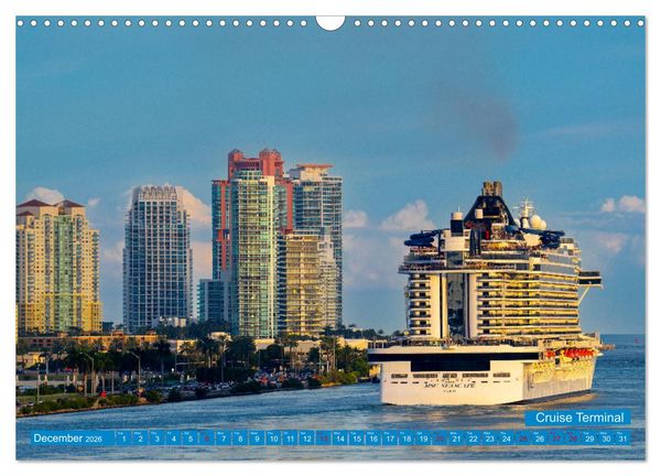 Produktbild: Colorful Miami (Wall Calendar 2026 DIN A3 landscape), CALVENDO 12 Month Wall Calendar